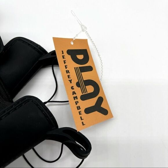 NWT Jeffrey Campbell PLAY Black Matte Rubber Ankle Boots Size 7 - Picture 8 of 10